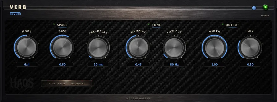 HAOS VERB — Reverb