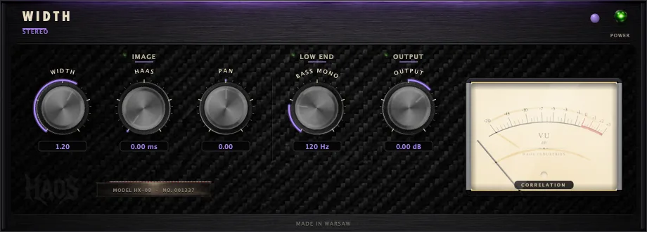 HAOS WIDTH — Stereo Tools