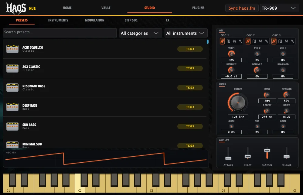 HAOS Hub — STUDIO · PRESETS